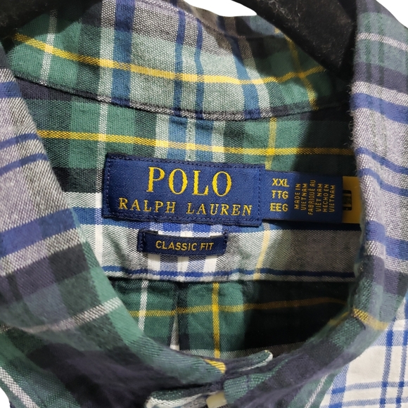 Polo Ralph Lauren Plaid Shirt Button Down Classic Fit Long Sleeve XXL Green NWT - Picture 4 of 7
